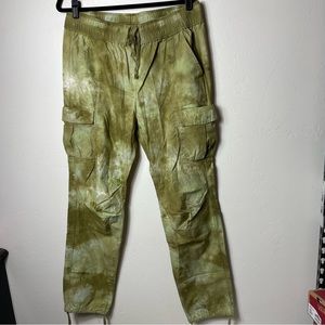 John Elliott Olive Tie-Dye Cargo Pants